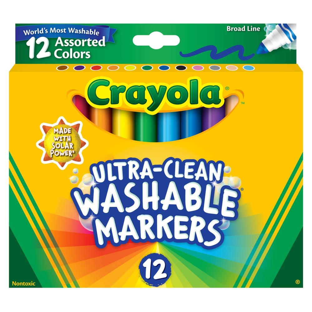 Crayola Ultra-Clean Color Max Broad Line Washable Markers – Park Street  Books & Toys